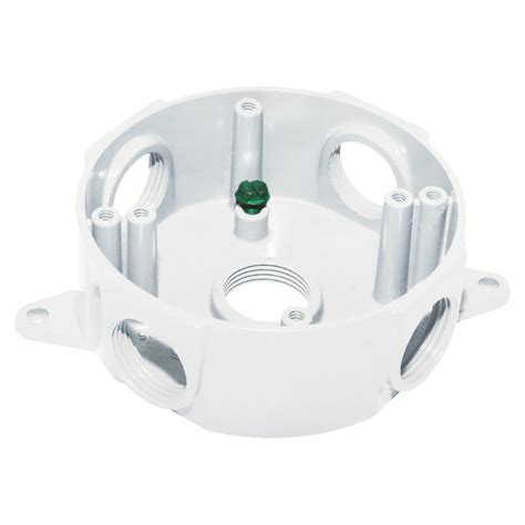 5 round electrical junction box|round outlet box adapter.